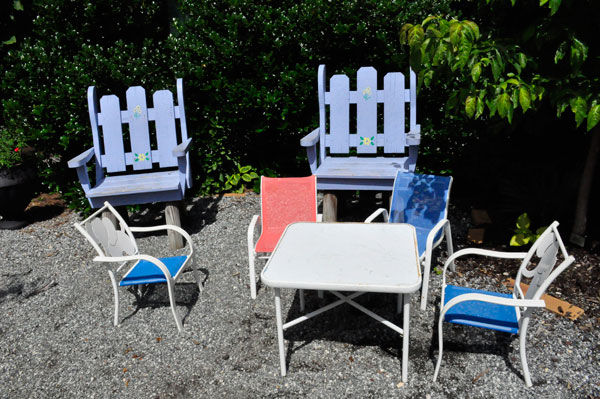 chairs in The Secret Garden